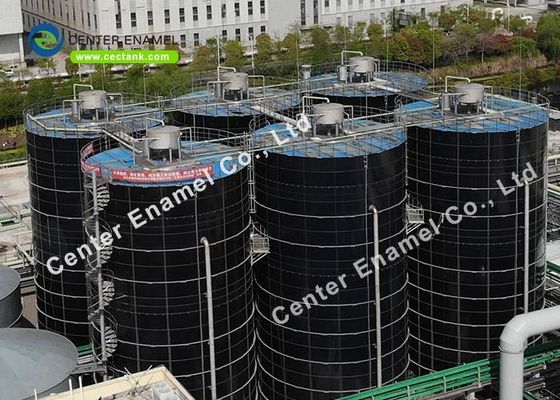 2.4M * 1.2M Biogas Storage Tank With Double Membrane Roof Or Enamel Roof